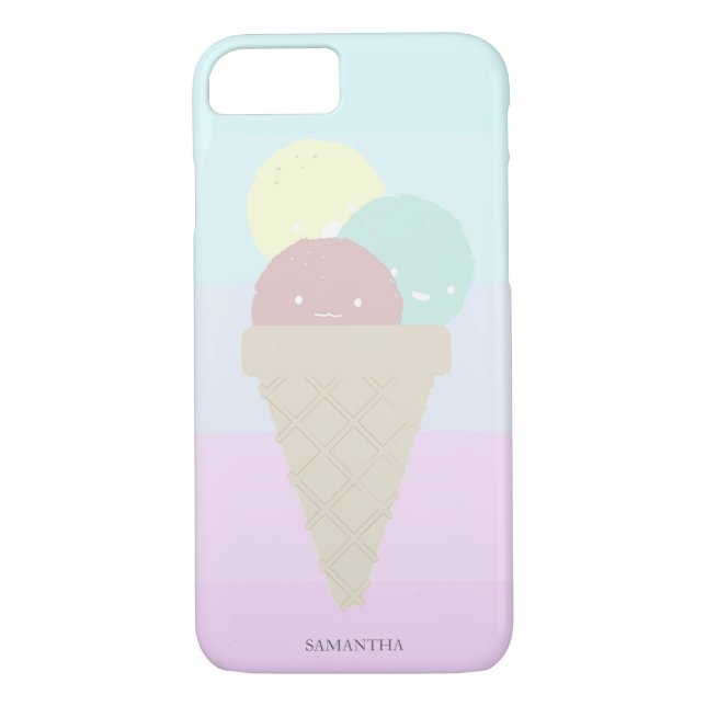 Elegant Modern, Ice Cream, Ombre-Personalized Case-Mate iPhone Case (Back)