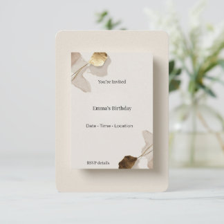 Elegant Modern Invitation Card Minimal Luxury Even