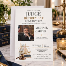 Elegant Modern Judge Retirement Photo Celebration