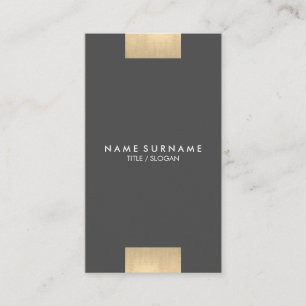 Elegant Modern Kraft Printed Gold Accent Vertical Business Card