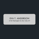 Elegant Modern Light Grey Professional<br><div class="desc">Represent yourself with this modern,  elegant return address label. This template can be customized to meet all professional occupations.</div>