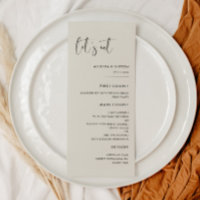 Elegant modern Light Sage green Let's eat wedding
