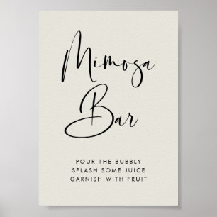 Elegant & Modern Light Sage Green Mimosa bar sign