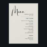 Elegant & modern Light Sage green wedding Menu<br><div class="desc">A modern typography and a trendy sage green colour for your wedding stationery: choose this simple and elegant wedding suite. Fully customizable: you can change the background as well as the text colour as you like.</div>