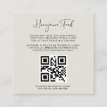 Elegant & modern Light Sage Honeymoon fund QR code Enclosure Card<br><div class="desc">A modern typography and a trendy sage green colour for your wedding stationery: choose this simple and elegant wedding suite. Fully customizable: you can change the background as well as the text colour as you like. Replace the image with your own custom QR code to give your guests access to...</div>