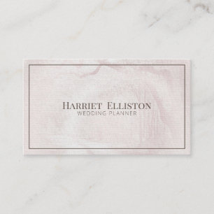 Elegant Modern Linen Fabric Olive Wedding Planner Business Card