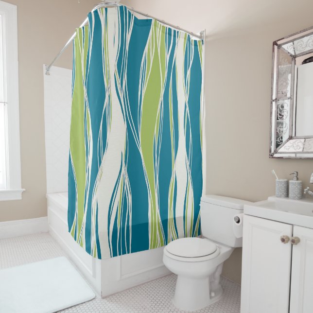 Elegant, modern, lines, pastel teal, green, white (In Situ)