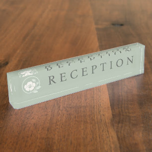 Elegant Modern Logo Spa Business Reception Nameplate