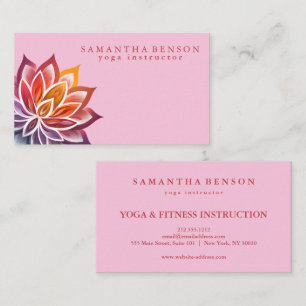 Elegant Modern Lotus Flower  Business Card