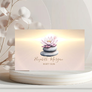 Elegant Modern Lotus Zen Stones Business Card