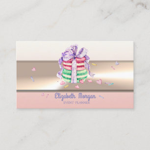 Elegant Modern Luxury Professional French Macarons Business Card