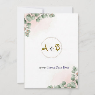 Elegant Modern Luxury Wedding Invitation | Rose Go