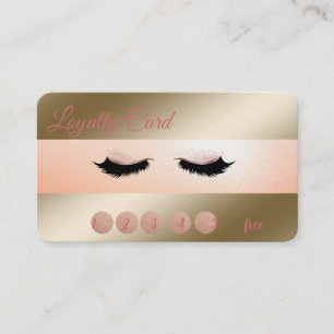 Elegant Modern Makeup, Faux Lashes Loyalty Card