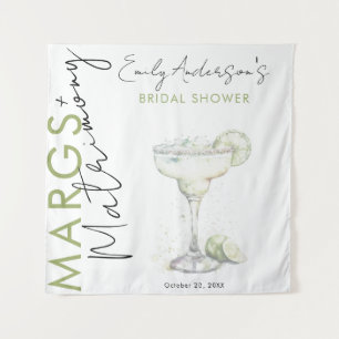 Elegant Modern Margs and Matrimony Bridal Shower Tapestry