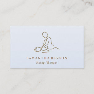 Elegant Modern Massage Therapist  Business Card