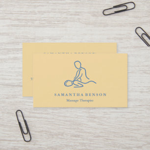 Elegant Modern Massage Therapist  Business Card