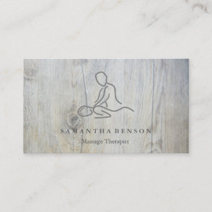 Elegant Modern Massage Therapist  Business Card