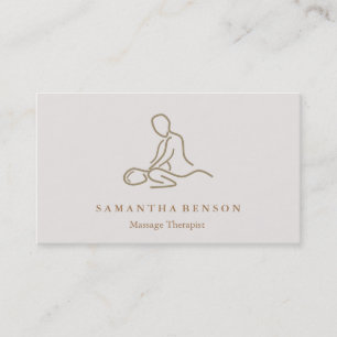 Elegant Modern Massage Therapist Business Card
