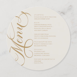 Elegant modern Menu Marfil and Gold