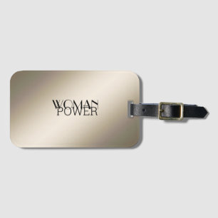 Elegant modern metallic gold  luggage tag