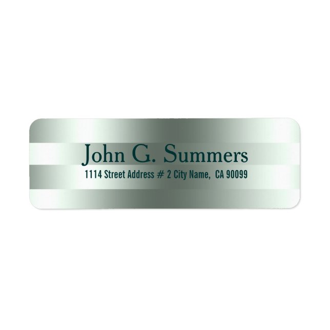 Elegant Modern Metallic Green Tint Stripes (Front)