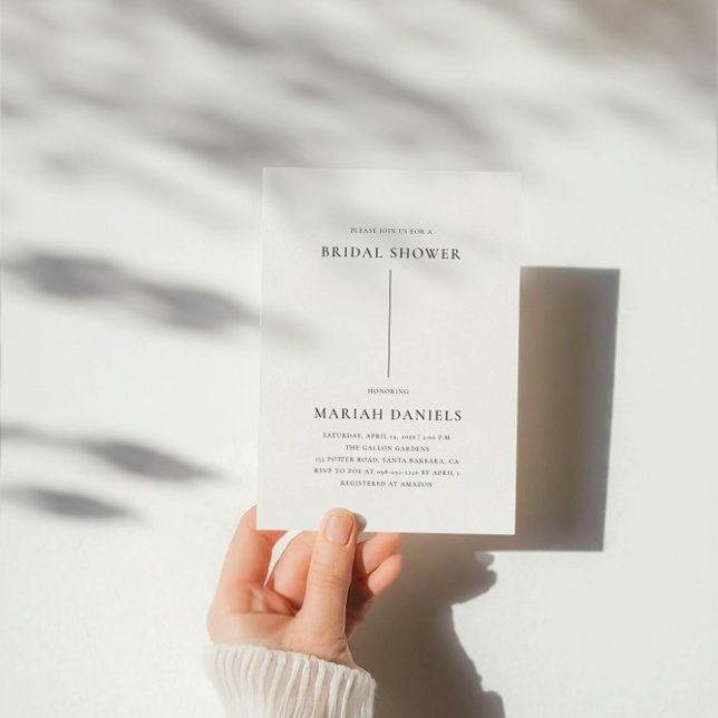 Elegant Modern Minimal Bridal Shower Invitation (Creator Uploaded)