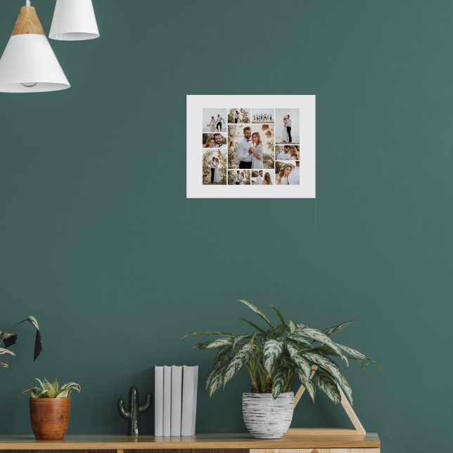 Elegant modern minimal photo collage simple clean  poster (Living Room 1)