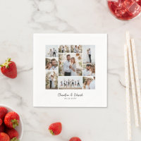 Elegant modern minimal photo collage wedding