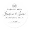 Elegant modern minimal round product label