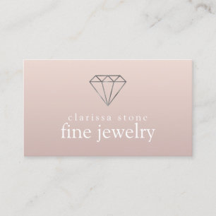 Elegant modern minimal silver fine jewellery business card