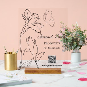 Elegant Modern Minimalist Business  Acrylic Sign