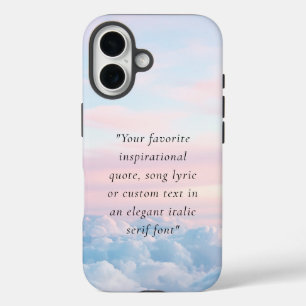 Elegant Modern Minimalist Custom Quote iPhone 16 Case