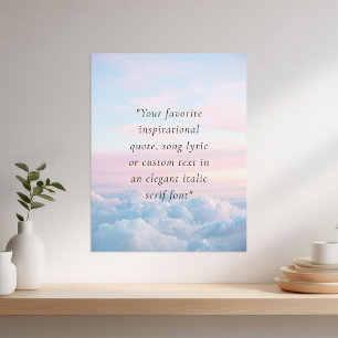 Elegant Modern Minimalist Custom Quote Poster