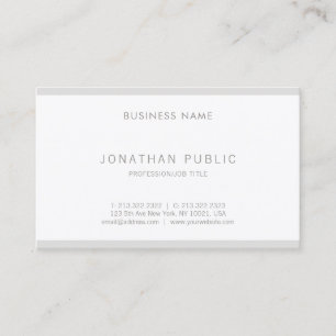 Elegant Modern Minimalist Design Simple Plain Luxe Business Card