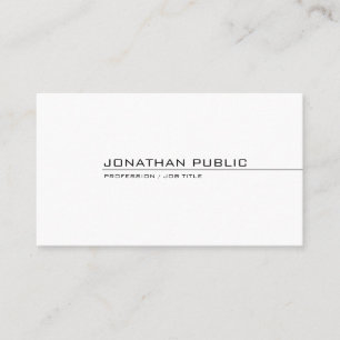 Elegant Modern Minimalist Design Trendy Plain Business Card