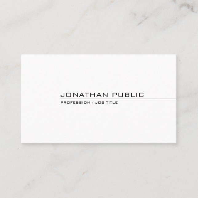 Elegant Modern Minimalist Design Trendy Plain Business Card (Front)