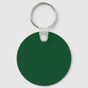 Elegant Modern Minimalist Forest Green Keychain