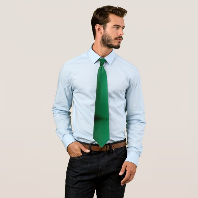 Elegant Modern Minimalist Green Tie (In Situ)
