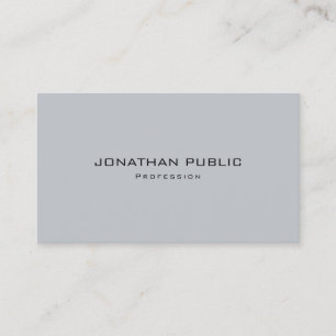 Elegant Modern Minimalist Grey Template Trendy Business Card