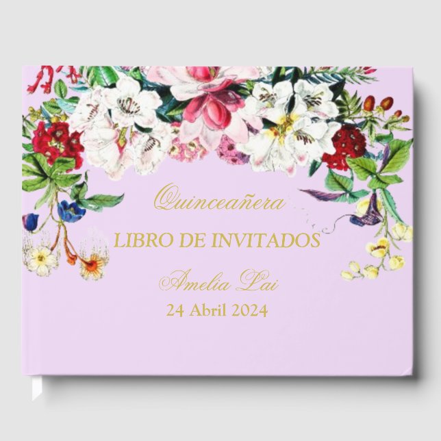 Elegant <modern minimalist guest book (Front)