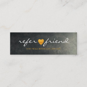 Elegant Modern Minimalist Heart Referral Card