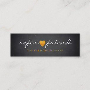 Elegant Modern Minimalist Heart Referral Card