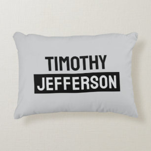 Elegant Modern Minimalist Own Name Accent Pillow