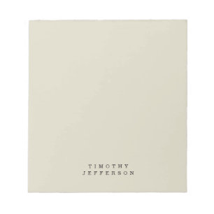 Elegant Modern Minimalist Own Name Notepad