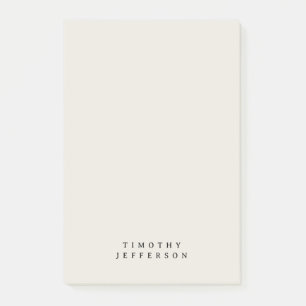 Elegant Modern Minimalist Own Name Post-it Notes