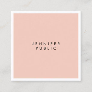 Elegant Modern Minimalist Professional Fashionable Square Business Card