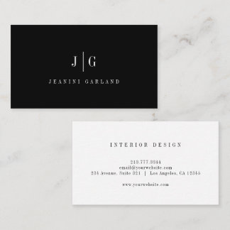 Elegant Modern Minimalist Professional Monogram  Business Card