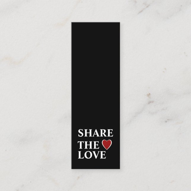 Elegant Modern Minimalist Red Heart Referral Card (Front)