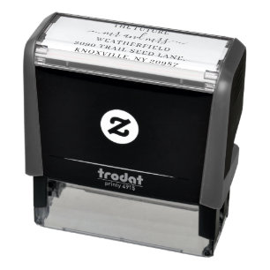 Elegant Modern Minimalist Return Address Self-inking Stamp