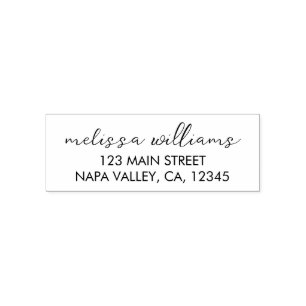 Elegant Modern Minimalist Return Address Self-inking Stamp